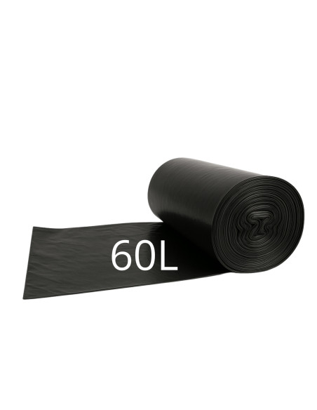 Worki na śmieci LDPE czarne – 60 L 50 sztuk | Hurt B2B