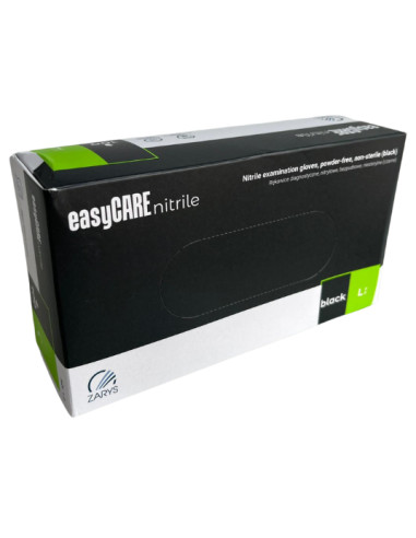 ZARYS rękawice nitrylowe easyCARE czarne  – rozmiar L  | Hurt B2B