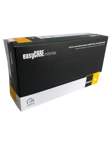 ZARYS rękawice nitrylowe easyCARE czarne  – rozmiar M  | Hurt B2B