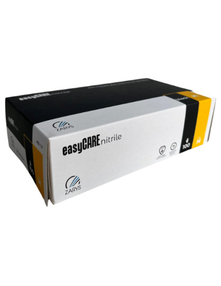 ZARYS rękawice nitrylowe easyCARE czarne  – rozmiar M  | Hurt B2B