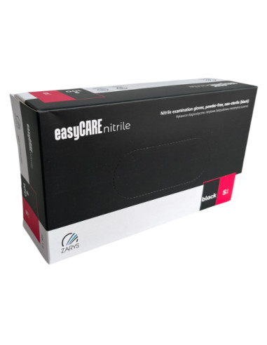 ZARYS rękawice nitrylowe easyCARE czarne  – rozmiar S  | Hurt B2B