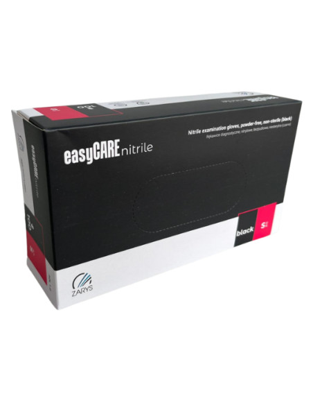 ZARYS rękawice nitrylowe easyCARE czarne  – rozmiar S  | Hurt B2B