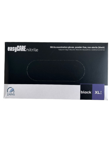 ZARYS rękawice nitrylowe easyCARE czarne  – rozmiar XL  | Hurt B2B