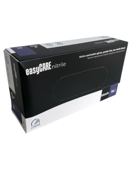 ZARYS rękawice nitrylowe easyCARE czarne  – rozmiar XL  | Hurt B2B
