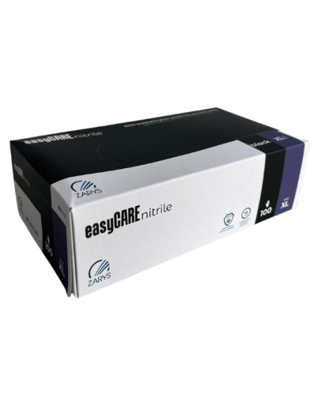 ZARYS rękawice nitrylowe easyCARE czarne  – rozmiar XL  | Hurt B2B