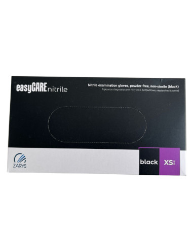ZARYS rękawice nitrylowe easyCARE czarne  – rozmiar XS  | Hurt B2B