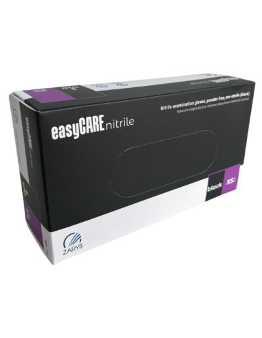ZARYS rękawice nitrylowe easyCARE czarne  – rozmiar XS  | Hurt B2B