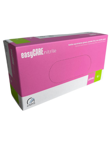 ZARYS rękawice nitrylowe easyCARE różowe – rozmiar L  | Hurt B2B