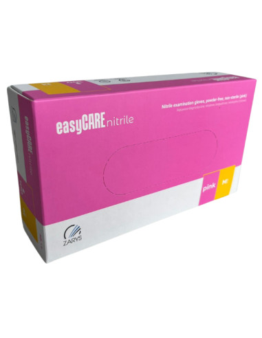 ZARYS rękawice nitrylowe easyCARE różowe – rozmiar M  | Hurt B2B
