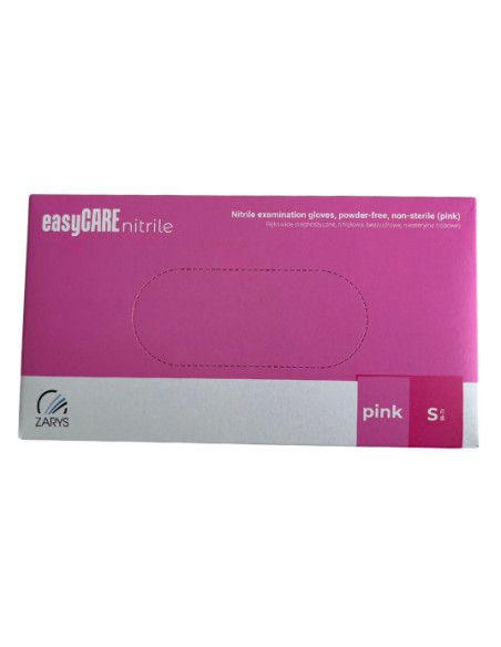 ZARYS rękawice nitrylowe easyCARE różowe – rozmiar S  | Hurt B2B