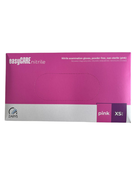 ZARYS rękawice nitrylowe easyCARE różowe – rozmiar XS | Hurt B2B